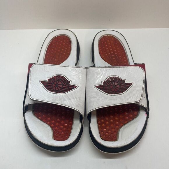Nike Air Jordan Slides Jumpman Hydro 2 Retro Flight Bred 644935-101 Size‎ 10 - Picture 2 of 14